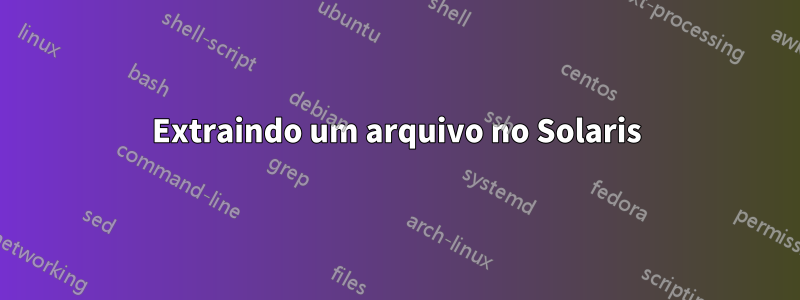 Extraindo um arquivo no Solaris