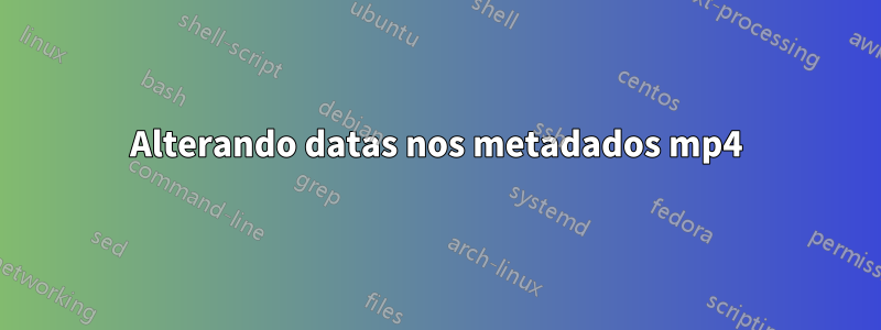 Alterando datas nos metadados mp4