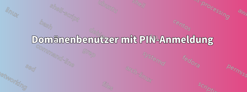 Domänenbenutzer mit PIN-Anmeldung