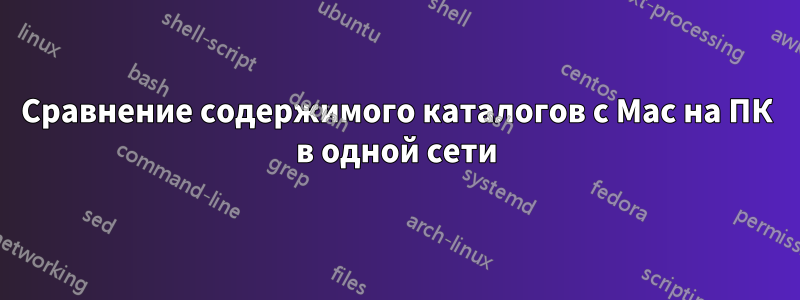 Сравнение содержимого каталогов с Mac на ПК в одной сети