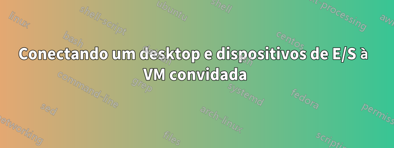 Conectando um desktop e dispositivos de E/S à VM convidada