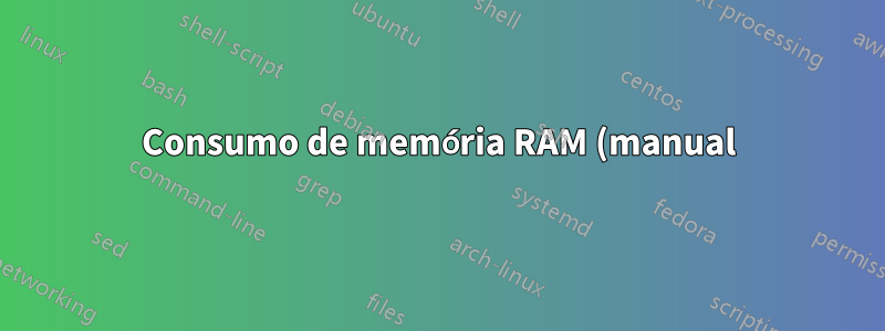 Consumo de memória RAM (manual)