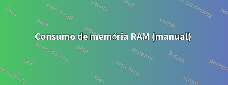 Consumo de memória RAM (manual)