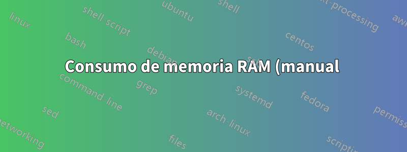 Consumo de memoria RAM (manual)