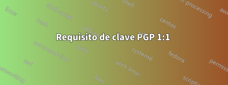 Requisito de clave PGP 1:1