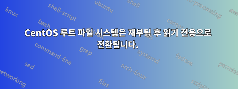 CentOS 루트 파일 시스템은 재부팅 후 읽기 전용으로 전환됩니다.