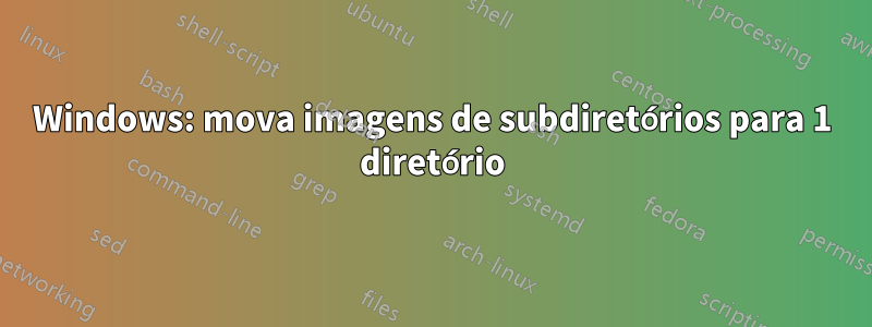 Windows: mova imagens de subdiretórios para 1 diretório