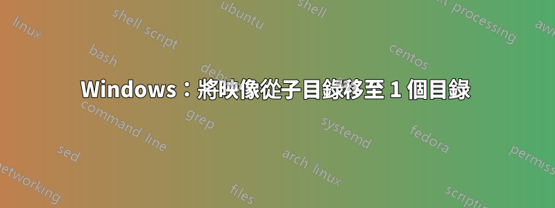 Windows：將映像從子目錄移至 1 個目錄