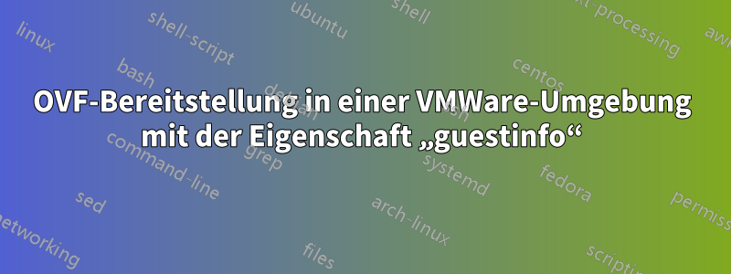 OVF-Bereitstellung in einer VMWare-Umgebung mit der Eigenschaft „guestinfo“