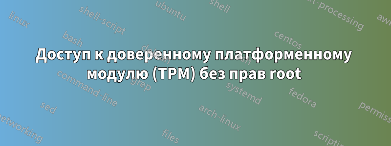 Доступ к доверенному платформенному модулю (TPM) без прав root