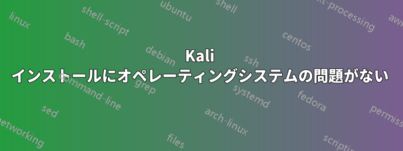 Kali インストールにオペレーティングシステムの問題がない