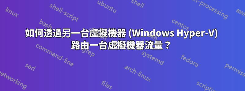 如何透過另一台虛擬機器 (Windows Hyper-V) 路由一台虛擬機器流量？