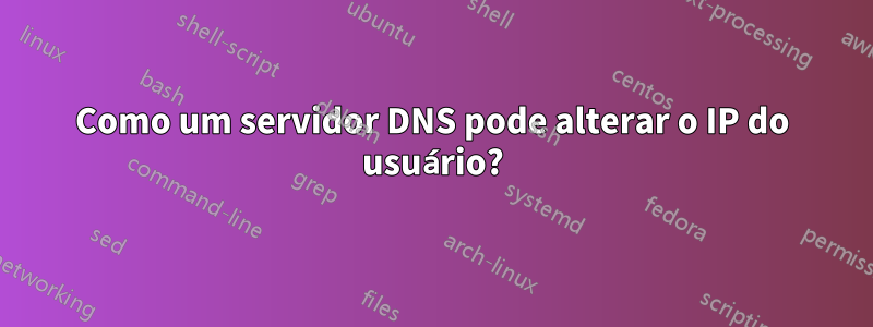 Como um servidor DNS pode alterar o IP do usuário?