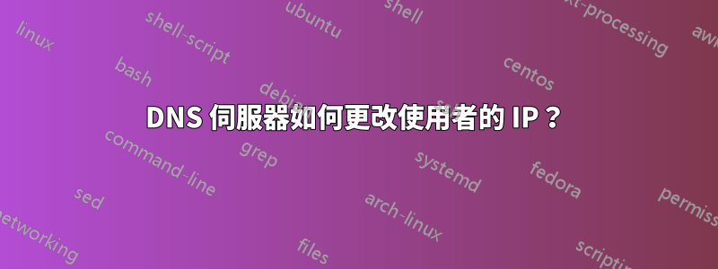 DNS 伺服器如何更改使用者的 IP？