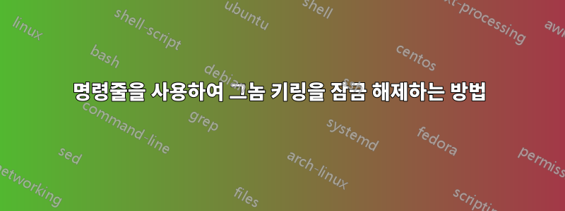 명령줄을 사용하여 그놈 키링을 잠금 해제하는 방법