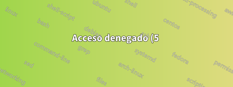 Acceso denegado (5) para el comando net user/domain