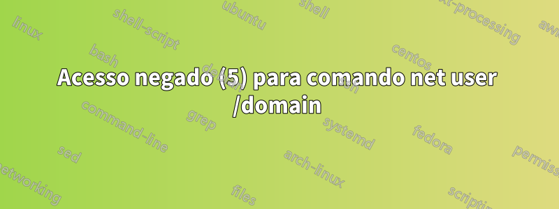 Acesso negado (5) para comando net user /domain