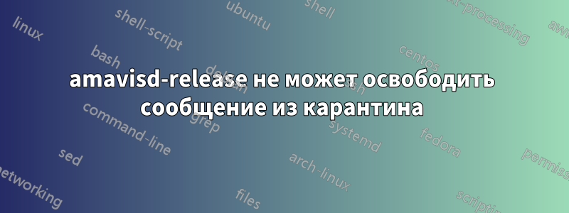 amavisd-release не может освободить сообщение из карантина