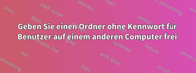 Geben Sie einen Ordner ohne Kennwort für Benutzer auf einem anderen Computer frei