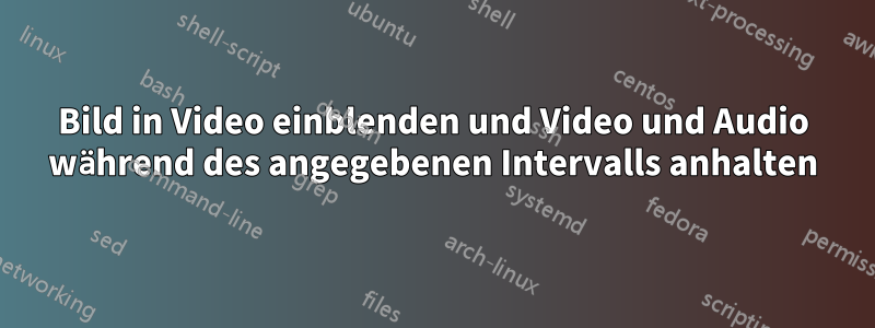 Bild in Video einblenden und Video und Audio während des angegebenen Intervalls anhalten