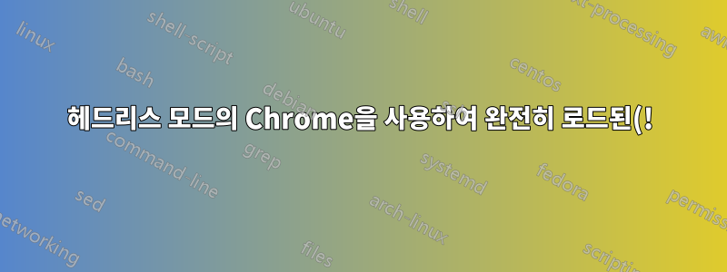 헤드리스 모드의 Chrome을 사용하여 완전히 로드된(!) 웹사이트를 PDF로 인쇄