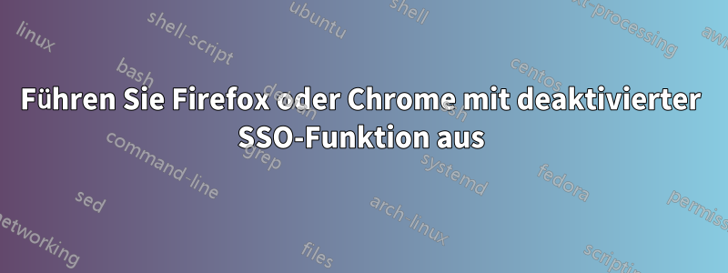 Führen Sie Firefox oder Chrome mit deaktivierter SSO-Funktion aus