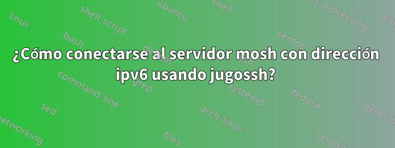 ¿Cómo conectarse al servidor mosh con dirección ipv6 usando jugossh?