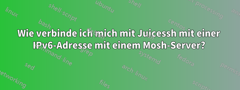 Wie verbinde ich mich mit Juicessh mit einer IPv6-Adresse mit einem Mosh-Server?