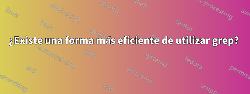 ¿Existe una forma más eficiente de utilizar grep?