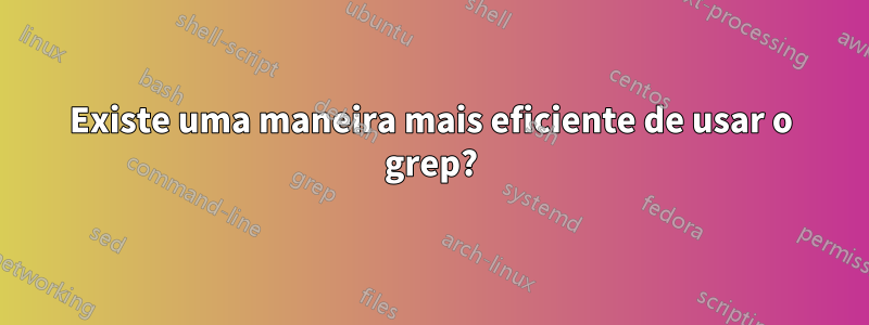 Existe uma maneira mais eficiente de usar o grep?