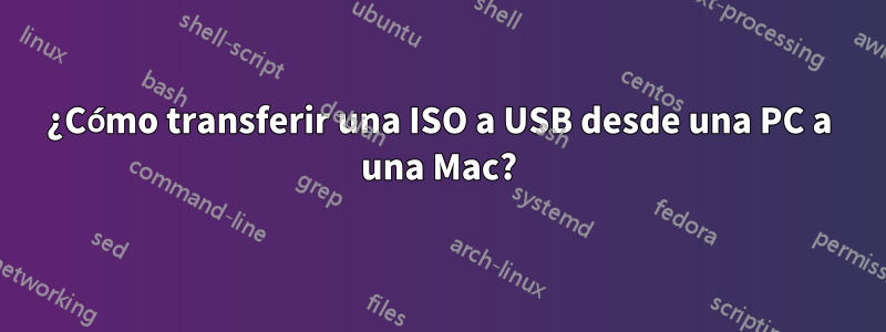 ¿Cómo transferir una ISO a USB desde una PC a una Mac?