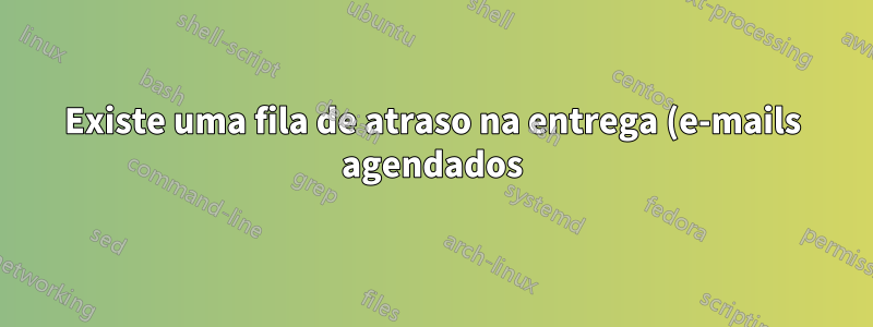 Existe uma fila de atraso na entrega (e-mails agendados) no Outlook 2016?