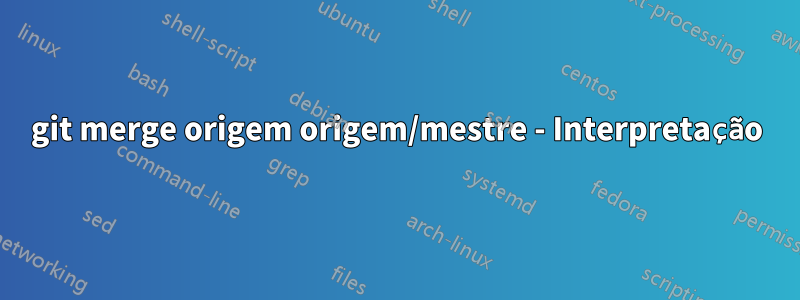 git merge origem origem/mestre - Interpretação