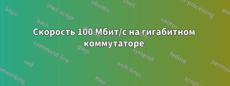 Скорость 100 Мбит/с на гигабитном коммутаторе