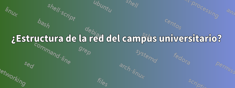 ¿Estructura de la red del campus universitario?