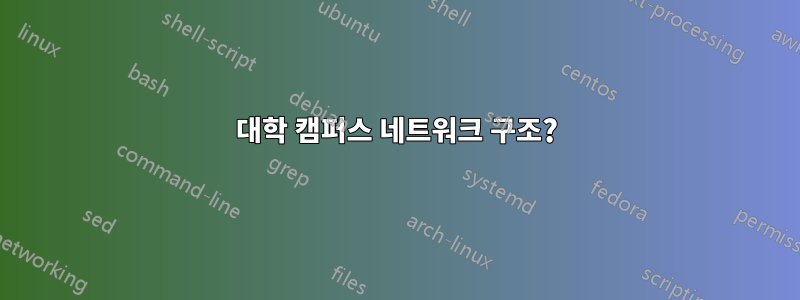 대학 캠퍼스 네트워크 구조?