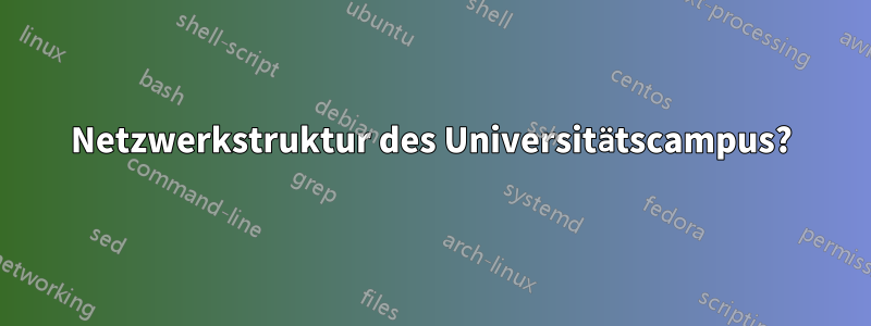 Netzwerkstruktur des Universitätscampus?