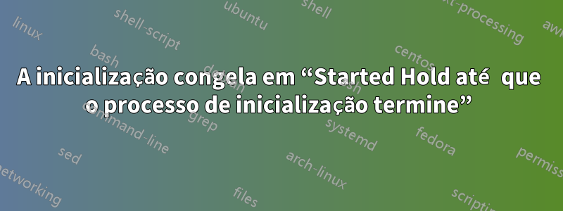 A inicialização congela em “Started Hold até que o processo de inicialização termine”