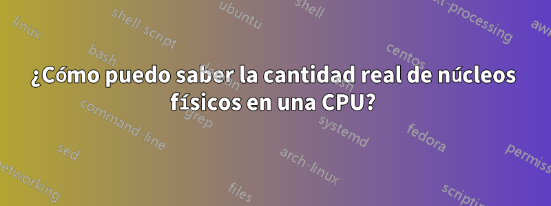 ¿Cómo puedo saber la cantidad real de núcleos físicos en una CPU?