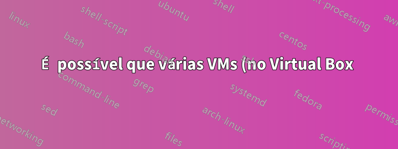 É possível que várias VMs (no Virtual Box) usem o mesmo núcleo de CPU?