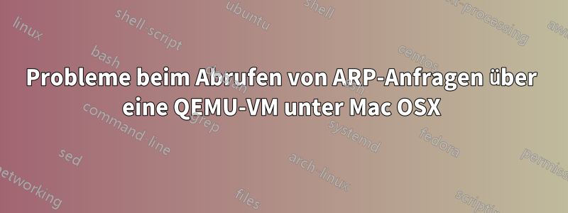 Probleme beim Abrufen von ARP-Anfragen über eine QEMU-VM unter Mac OSX