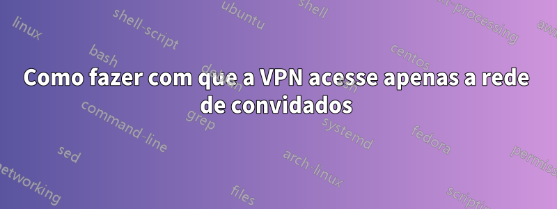 Como fazer com que a VPN acesse apenas a rede de convidados