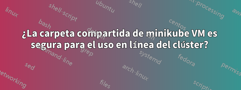 ¿La carpeta compartida de minikube VM es segura para el uso en línea del clúster?