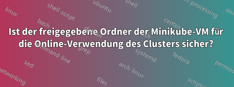 Ist der freigegebene Ordner der Minikube-VM für die Online-Verwendung des Clusters sicher?