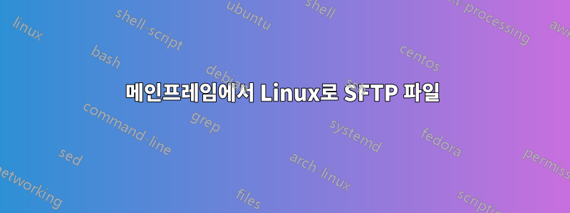 메인프레임에서 Linux로 SFTP 파일