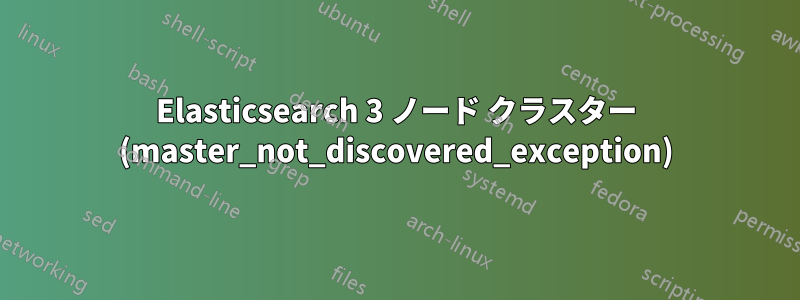 Elasticsearch 3 ノード クラスター (master_not_discovered_exception)