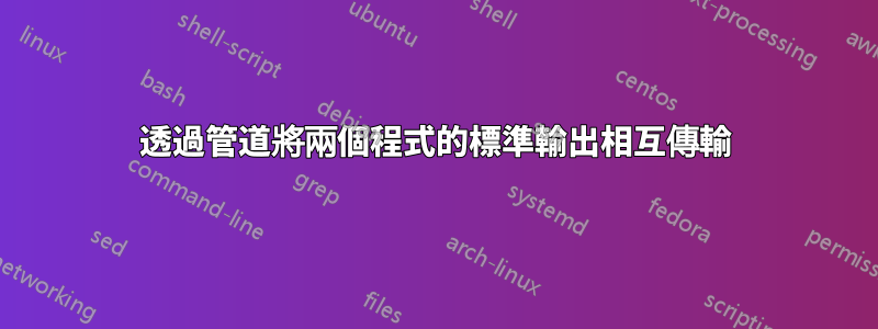 透過管道將兩個程式的標準輸出相互傳輸