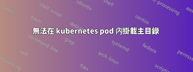無法在 kubernetes pod 內掛載主目錄