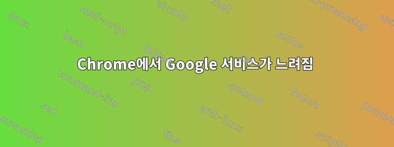 Chrome에서 Google 서비스가 느려짐