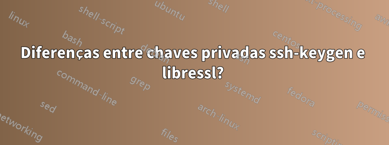 Diferenças entre chaves privadas ssh-keygen e libressl?